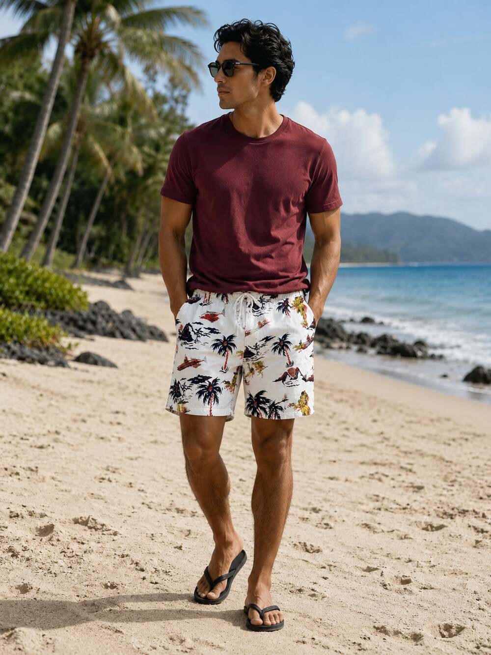 Bass Pro Shops Men's Tropical Print Island Surf Swim Trunks
M103